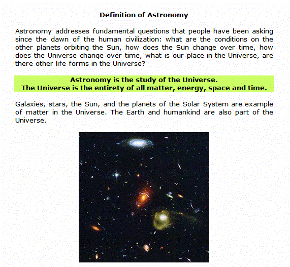 Introductory Astronomy Textbook